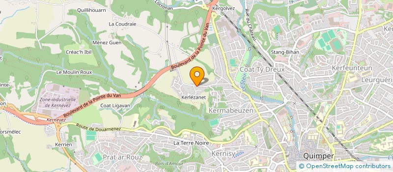 localisation de l'entreprise MONSIEUR YVES GUY HUGUET à QUIMPER