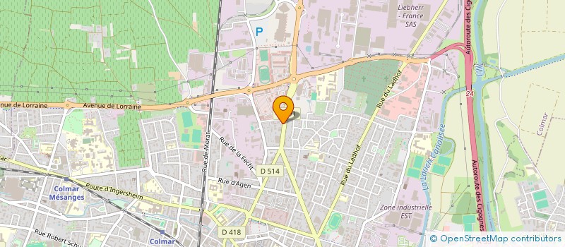 localisation de l'entreprise MONSIEUR YVES HAENN  COLMAR