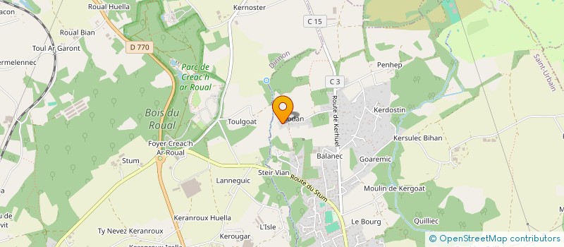 localisation de l'entreprise MONSIEUR YVES HENRY  SAINT-URBAIN