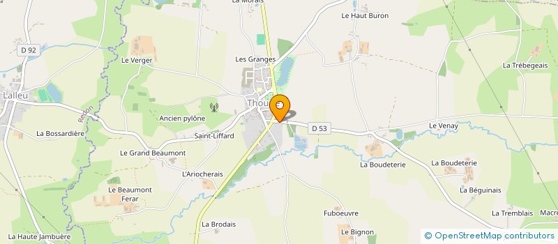 localisation de l'entreprise MONSIEUR YVES HERVOCHON  THOURIE