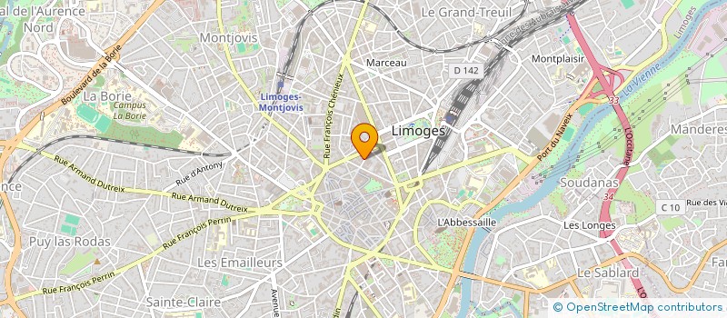 localisation de l'entreprise MONSIEUR YVES HONORAT à LIMOGES
