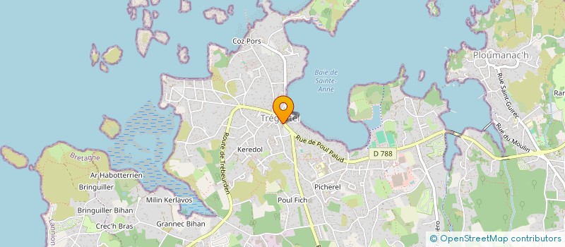 localisation de l'entreprise MONSIEUR YVES HUMBERT  TREGASTEL