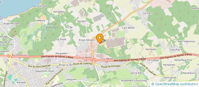 localisation de l'entreprise MONSIEUR YVES JACQUET  PLOUGASTEL-DAOULAS