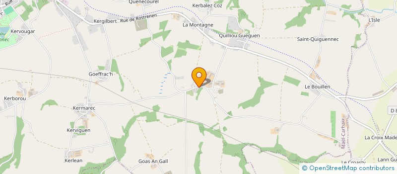 localisation de l'entreprise MONSIEUR YVES JEGOU  MAEL-CARHAIX