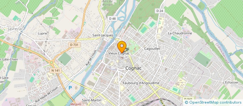localisation de l'entreprise MONSIEUR YVES JONQUET à COGNAC