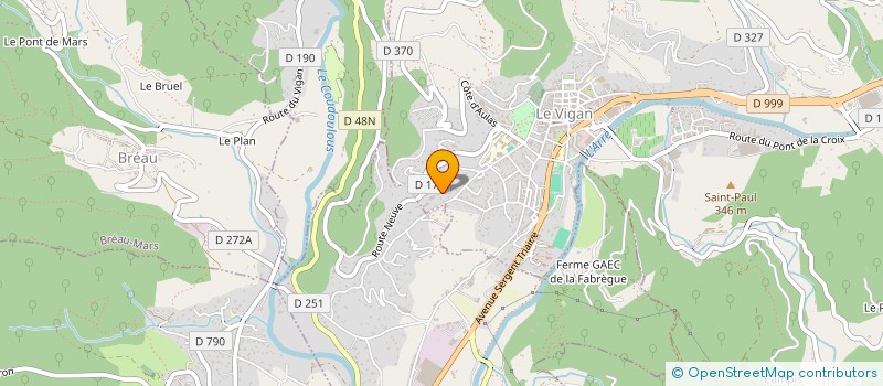 localisation de l'entreprise MONSIEUR YVES JORLAND  LE VIGAN