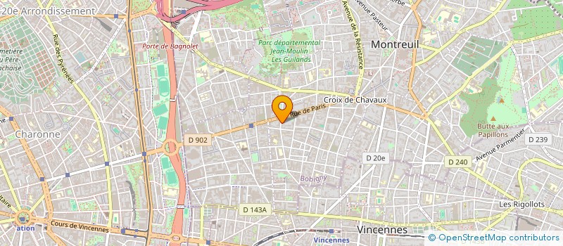 localisation de l'entreprise MONSIEUR YVES KERBAUL  MONTREUIL