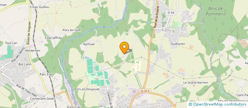 localisation de l'entreprise MONSIEUR YVES KERHERVE  PABU