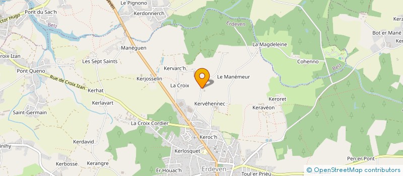 localisation de l'entreprise MONSIEUR YVES KERHINO  ERDEVEN