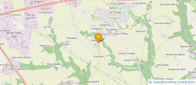 localisation de l'entreprise MONSIEUR YVES KEROUANTON à PLOUEDERN