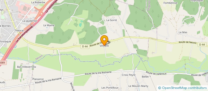 localisation de l'entreprise MONSIEUR YVES LABRUE à NEUVIC