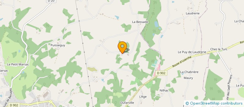 localisation de l'entreprise MONSIEUR YVES LACHENAUD  LUBERSAC