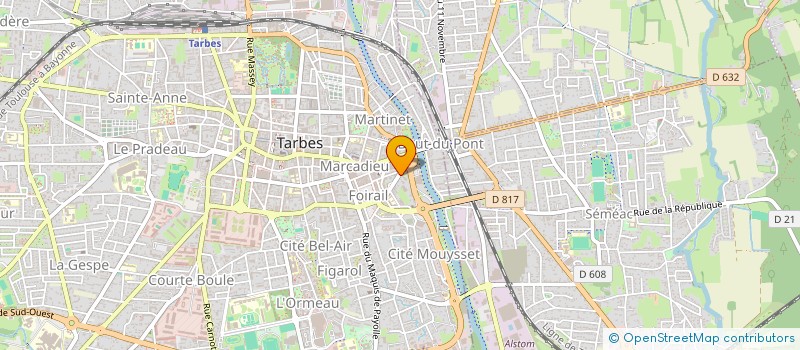 localisation de l'entreprise MONSIEUR YVES LARRIEU  TARBES