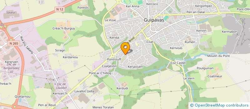 localisation de l'entreprise MONSIEUR YVES LARVOR à GUIPAVAS