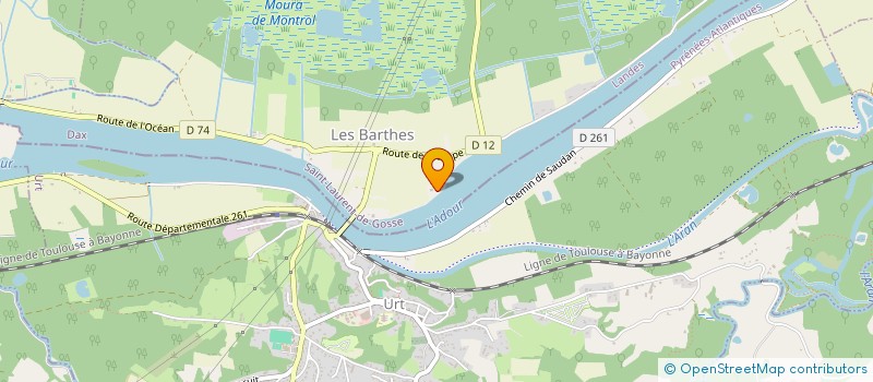 localisation de l'entreprise MONSIEUR YVES LAURENT ROGER  ST-LAURENT-DE-GOSSE