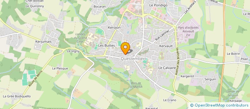 localisation de l'entreprise MONSIEUR YVES LE BODO  QUESTEMBERT