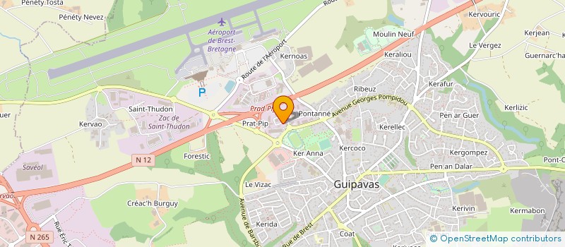 localisation de l'entreprise MONSIEUR YVES LE CHAPELAIN  GUIPAVAS