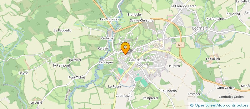 localisation de l'entreprise MONSIEUR YVES LE COGUIC  GUEMENE-SUR-SCORFF