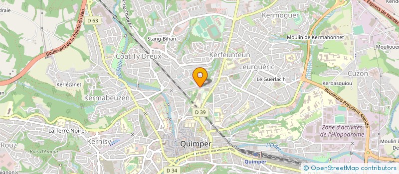 localisation de l'entreprise MONSIEUR YVES LE FOLL  QUIMPER