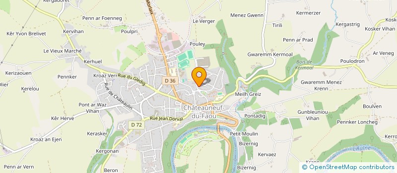 localisation de l'entreprise MONSIEUR YVES LE FOLLEZOU à CHATEAUNEUF-DU-FAOU