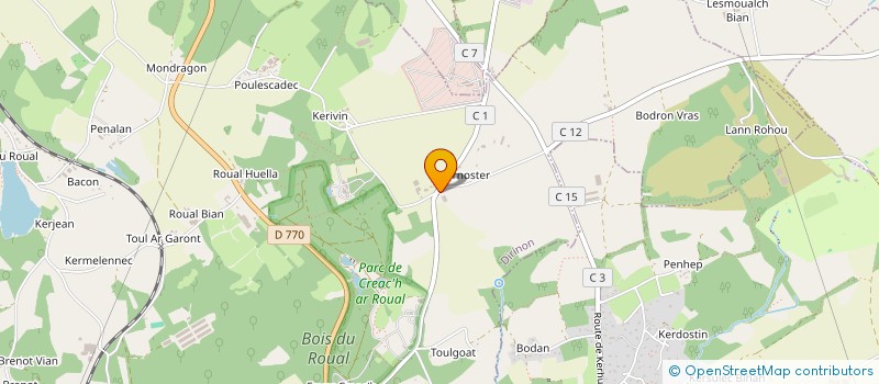 localisation de l'entreprise MONSIEUR YVES LE GOASTELLER  DIRINON