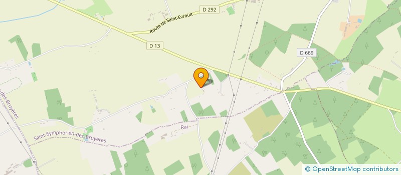 localisation de l'entreprise MONSIEUR YVES LE GUERN à ST SYMPHORIEN DES BRUYERES