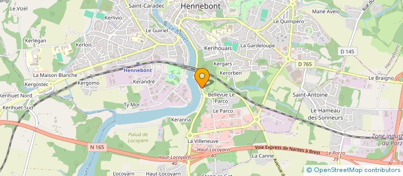 localisation de l'entreprise MONSIEUR YVES LE LEANNEC  HENNEBONT