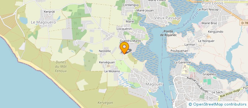 localisation de l'entreprise MONSIEUR YVES LE NAOUR  PLOUHINEC