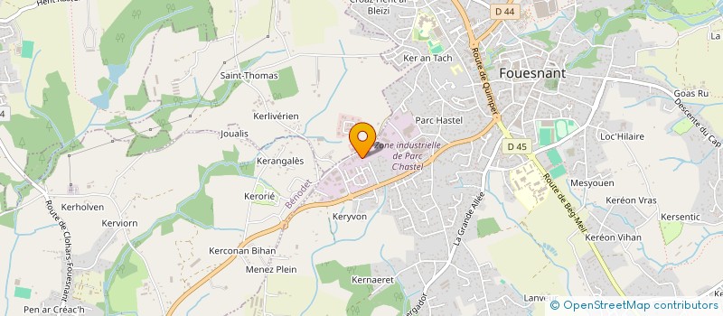 localisation de l'entreprise MONSIEUR YVES LE TUAL  PLEUVEN