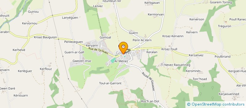 localisation de l'entreprise MONSIEUR YVES LE VEN  GOUEZEC