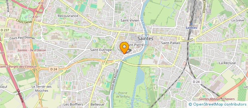 localisation de l'entreprise MONSIEUR YVES LECHEVALIER  SAINTES