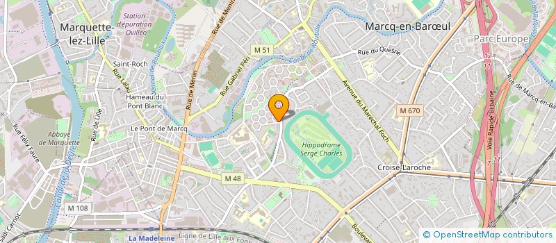 localisation de l'entreprise MONSIEUR YVES LEFEBVRE à MARCQ-EN-BARŒUL