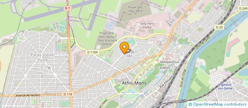 localisation de l'entreprise MONSIEUR YVES LESPERANCE  ATHIS-MONS