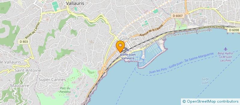localisation de l'entreprise MONSIEUR YVES LUCAS à VALLAURIS