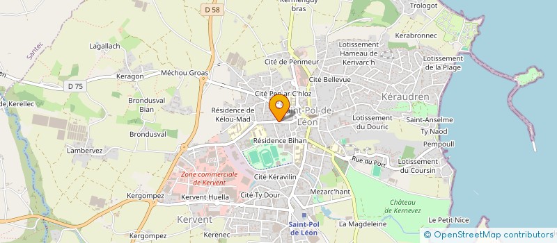 localisation de l'entreprise MONSIEUR YVES MAHE  SAINT-POL-DE-LEON