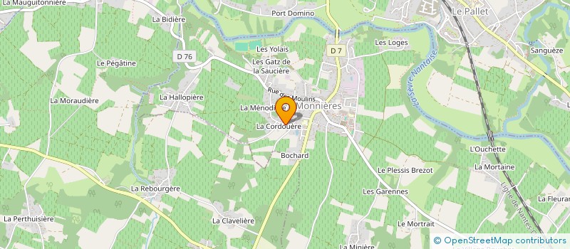 localisation de l'entreprise MONSIEUR YVES MAILLARD  MONNIERES