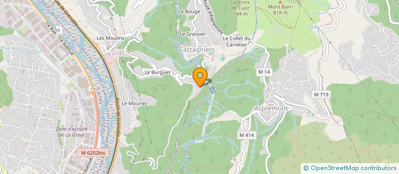 localisation de l'entreprise MONSIEUR YVES MARC PILLET  CASTAGNIERS