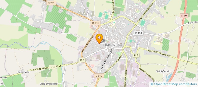 localisation de l'entreprise MONSIEUR YVES MARIAS  BARBEZIEUX-SAINT-HILAIRE