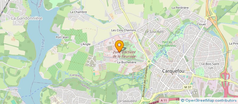 localisation de l'entreprise MONSIEUR YVES-MARIE JESTIN  CARQUEFOU