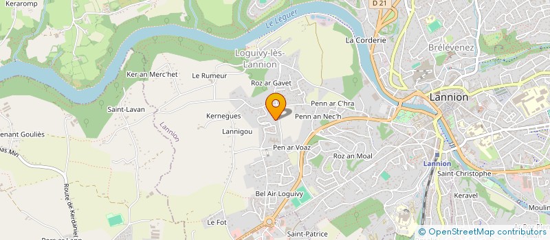 localisation de l'entreprise MONSIEUR YVES-MARIE LE BRAS  LANNION