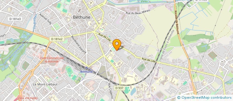 localisation de l'entreprise MONSIEUR YVES-MARIE PONCHEL à BETHUNE