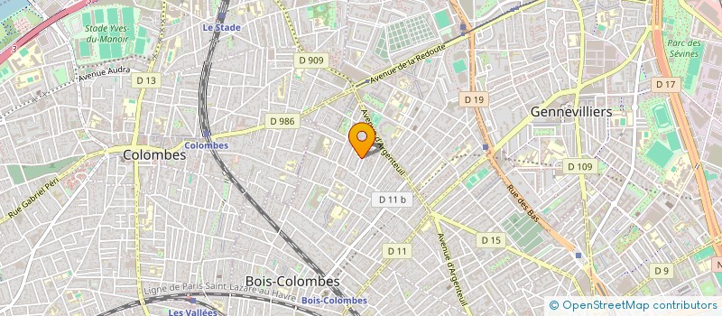 localisation de l'entreprise MONSIEUR YVES-MARIE SINCYR à BOIS-COLOMBES