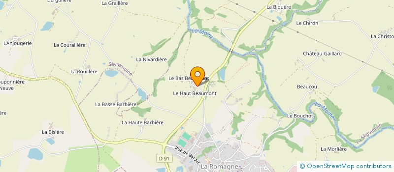 localisation de l'entreprise MONSIEUR YVES MARTIN à LA ROMAGNE