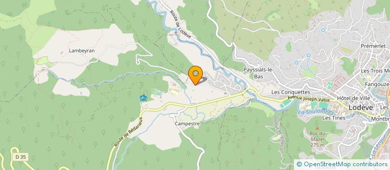 localisation de l'entreprise MONSIEUR YVES MAS  LODEVE