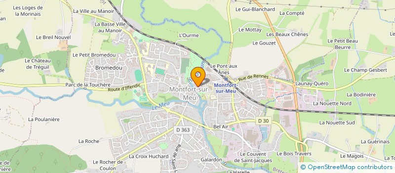 localisation de l'entreprise MONSIEUR YVES MENARD  MONTFORT-SUR-MEU