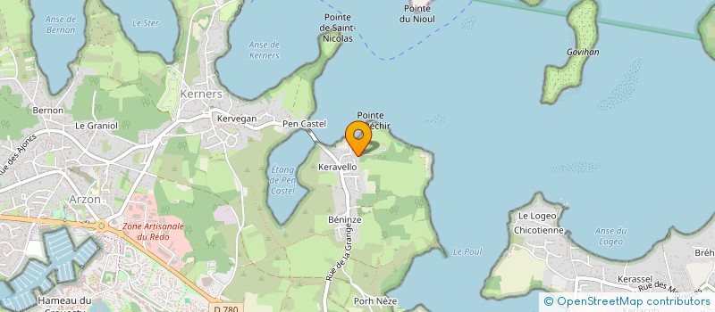 localisation de l'entreprise MONSIEUR YVES MERGAULT  ARZON