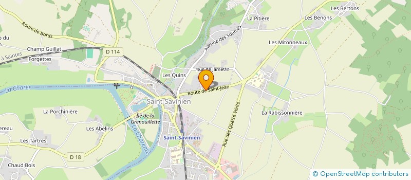 localisation de l'entreprise MONSIEUR YVES MICHAUD  SAINT-SAVINIEN