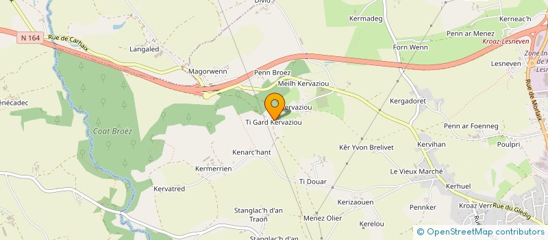 localisation de l'entreprise MONSIEUR YVES MICHEL PANN à CHATEAUNEUF-DU-FAOU