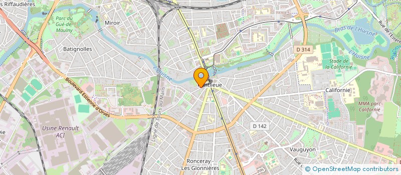 localisation de l'entreprise MONSIEUR YVES MOREAU DE BELLAING  LE MANS