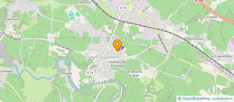 localisation de l'entreprise MONSIEUR YVES ORIOU à LA HAIE-FOUASSIERE